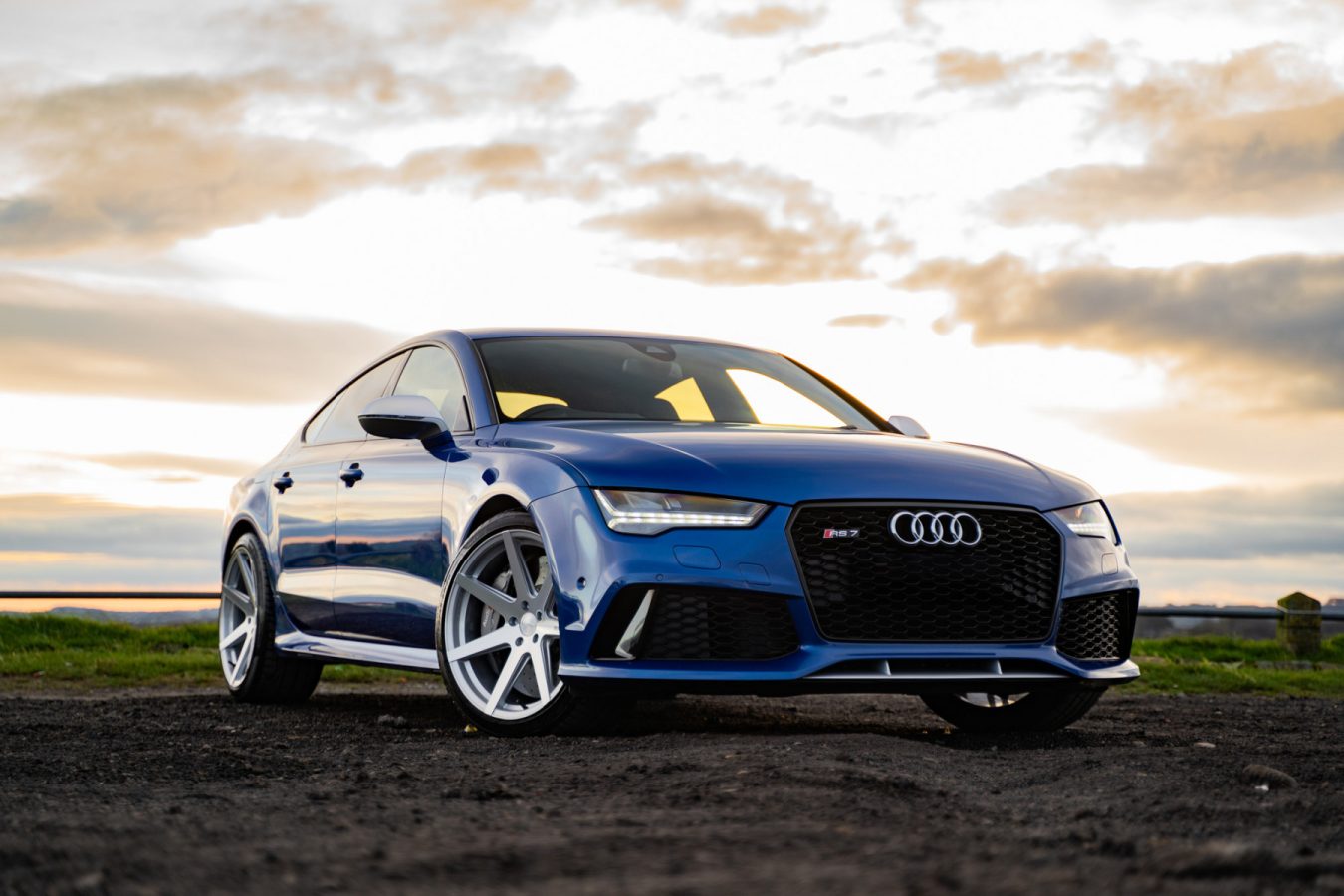 Audi RS7 C7.5 Riviera RV177 Silver Polished Deep Concave